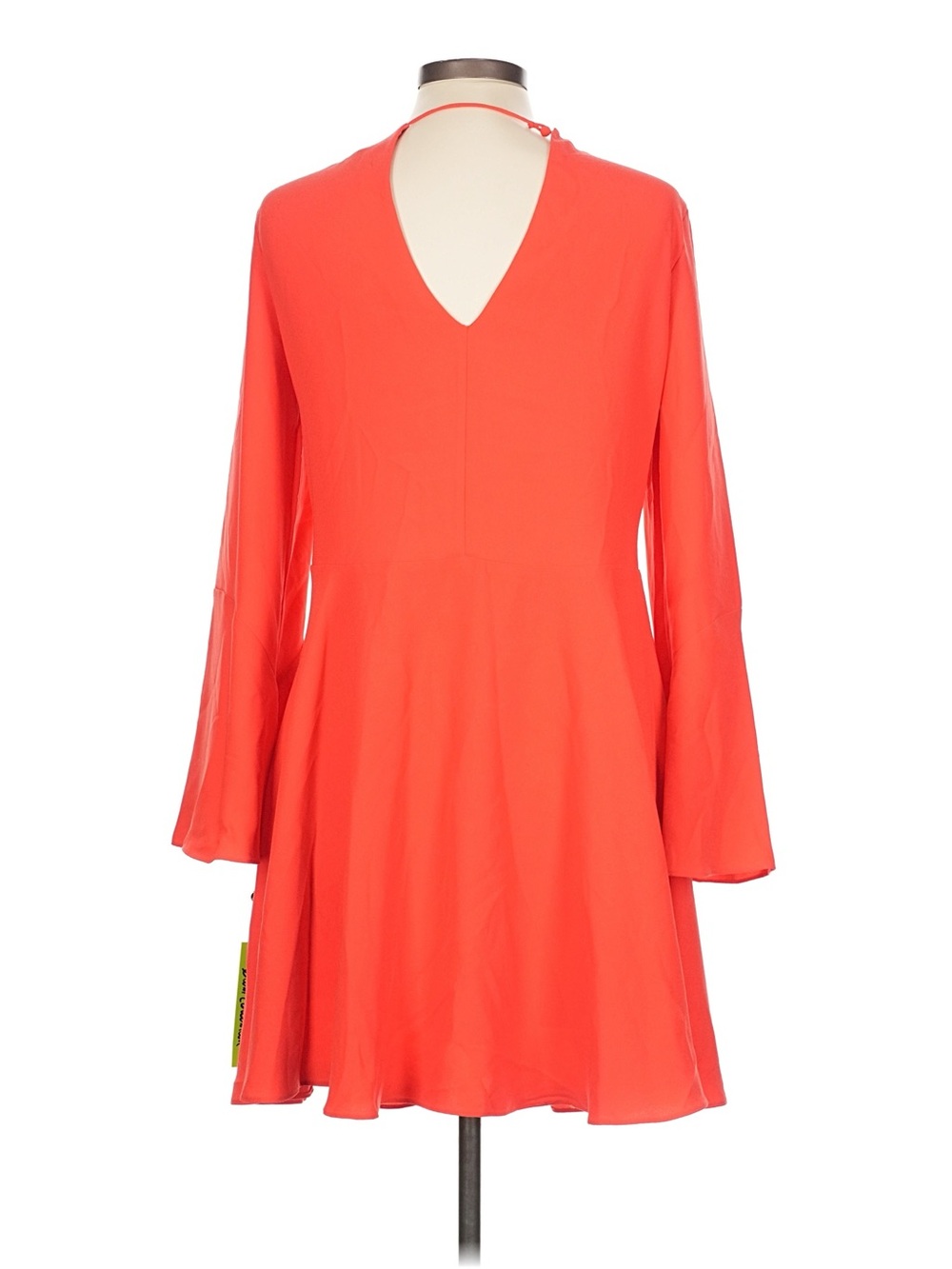NWT Sam Edelman Coral-Orange Long Sleeve V-Back Swing Dress